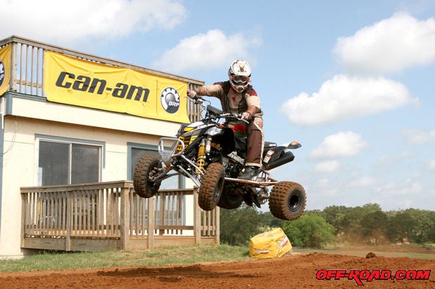 2009 can-am ds450 atv jump