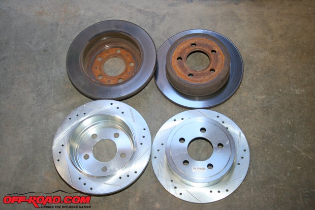 So much better looking than the OEM rotors, the Power Stop rotors also perform much better than the OEM discs.