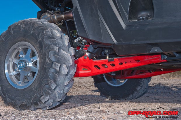 Aside from serious wheel travel, Polaris took the steps to protect the undercarriage from trouble on the trail.