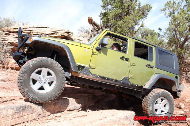 This JK, sitting on 35s, cruised through Top of the World with ease. 