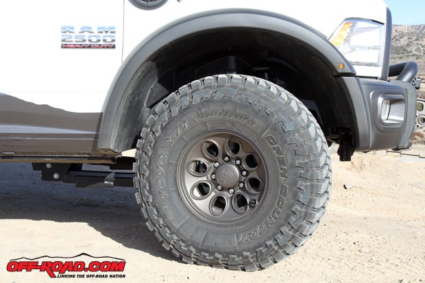 A 3-inch lift and HighMark Fender Flares from AEV help fit 40-inch Toyo muds underneath the 20th Anniversary Edition XL Prospector.