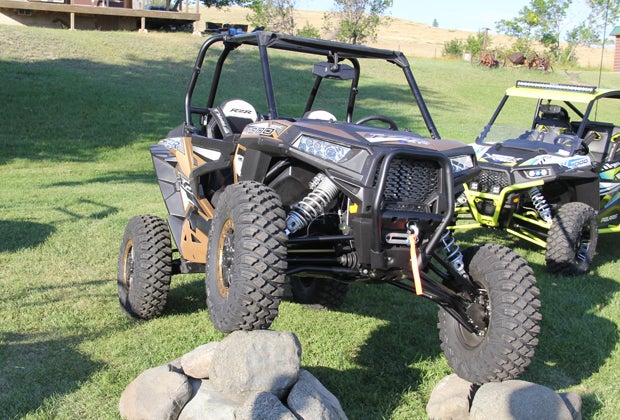 Although we didn't get to drive the new RZR XP 1000 Gold Metalic LE model, there is little doubt that this machine is purpose built for conquering rocks.
