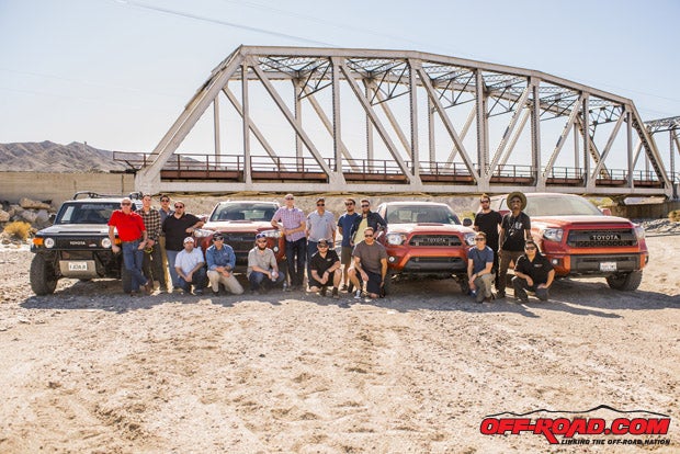 Our group for Toyota TRD Pros Vegas: The Hard Way trip.