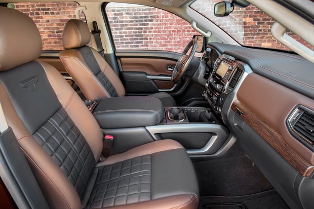 A look at the two-tone interior of the Platinum Reserve model.