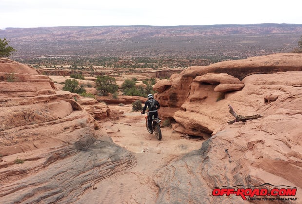 Metal Masher is actually a really great trail for dirt bikes, as it offers a wide range of different terrain that includes sand, dirt and slickrock. 
