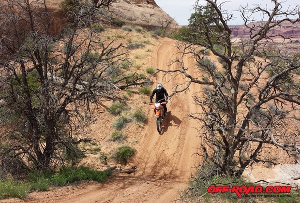There are a number of trails to explore in Moab on dirt bikes. We only ventured on a few during an off day at the Easter Jeep Safari, including Metal Masher and Fins & Things, but we had a blast and cant wait to do it again. 