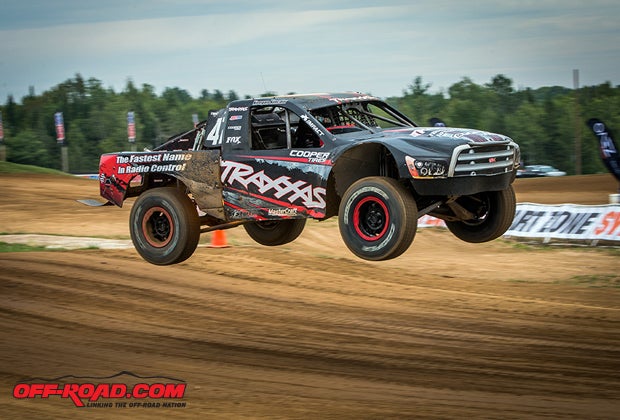 Keegan Kincaid looked to be on his way to victory in the Amsoil Cup, but he was forced to pull out after leading the race with mechanical issues. 
