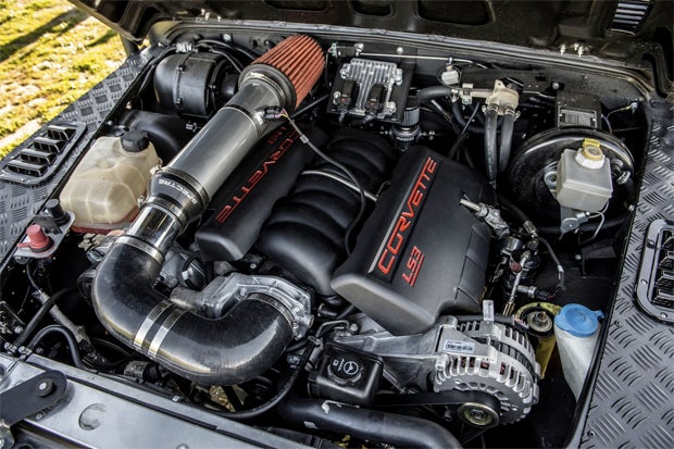 An LS3 powers the "Beast" Defender 110.
