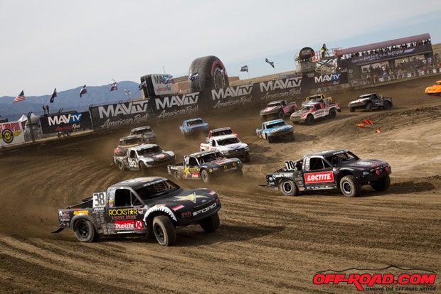 Brian Deegan (38) earned the win at Round 15 in Pro 2, leading all but one lap on his way to the victory. He was able to pass Carl Renezeder in the overall standings but could not catch Rob MacCachren to overtake the Pro 2 title.