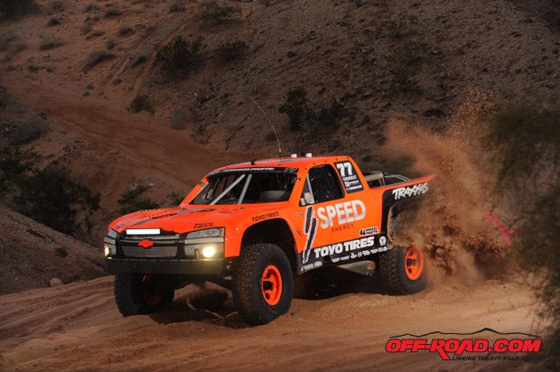 Robby Gordon, Dale Dondel, Rob MacCachren and Justin Lofton were all in the mix in Parker, but the rough course took its toll on each of the trucks during the race. 