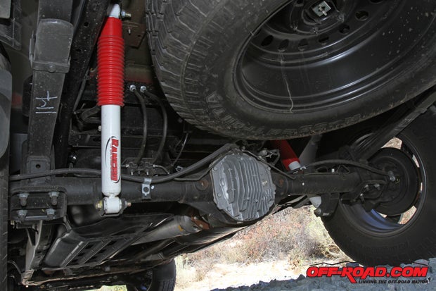 The Pro-4X Titan is equipped with Rancho shocks on each corner. We were very pleased with the on-road handling of the Titan, but the off-road performance could still be improved. 