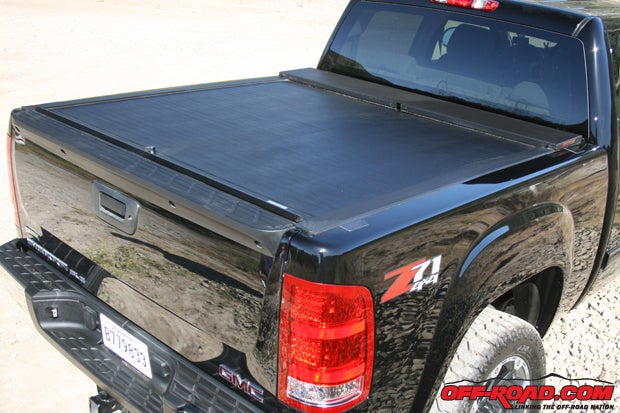 A Roll n Lock retractable tonneau helps secure cargo during these trips.